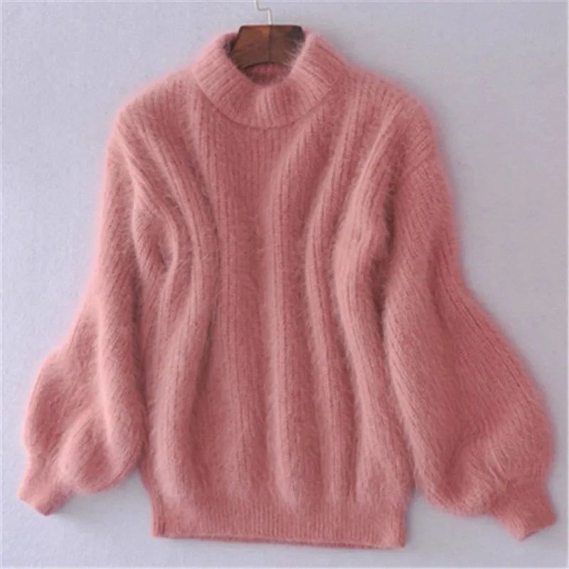 Idalia | Suéter Retro de Punto de Angora