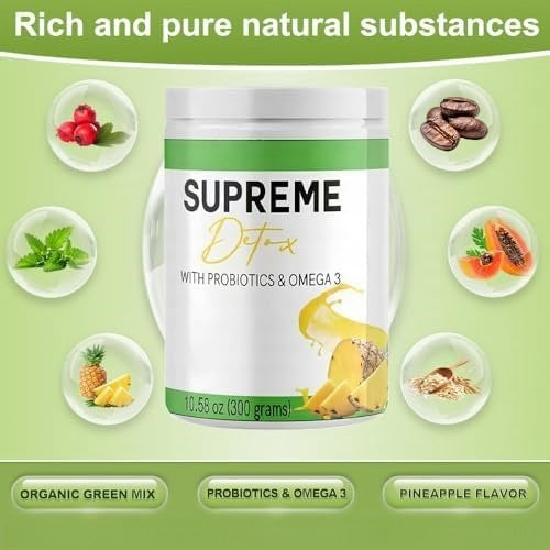 Supreme Detox | Suplemento con Polvo de Fibra Natural en Sabor Piña