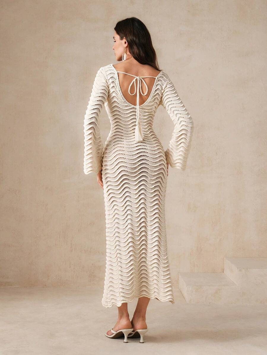 Vanya | Vestido de Punto con Ondas Esculpidas