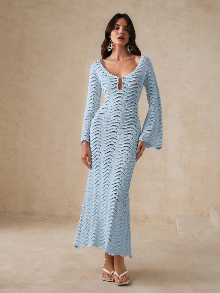 Vanya | Vestido de Punto con Ondas Esculpidas
