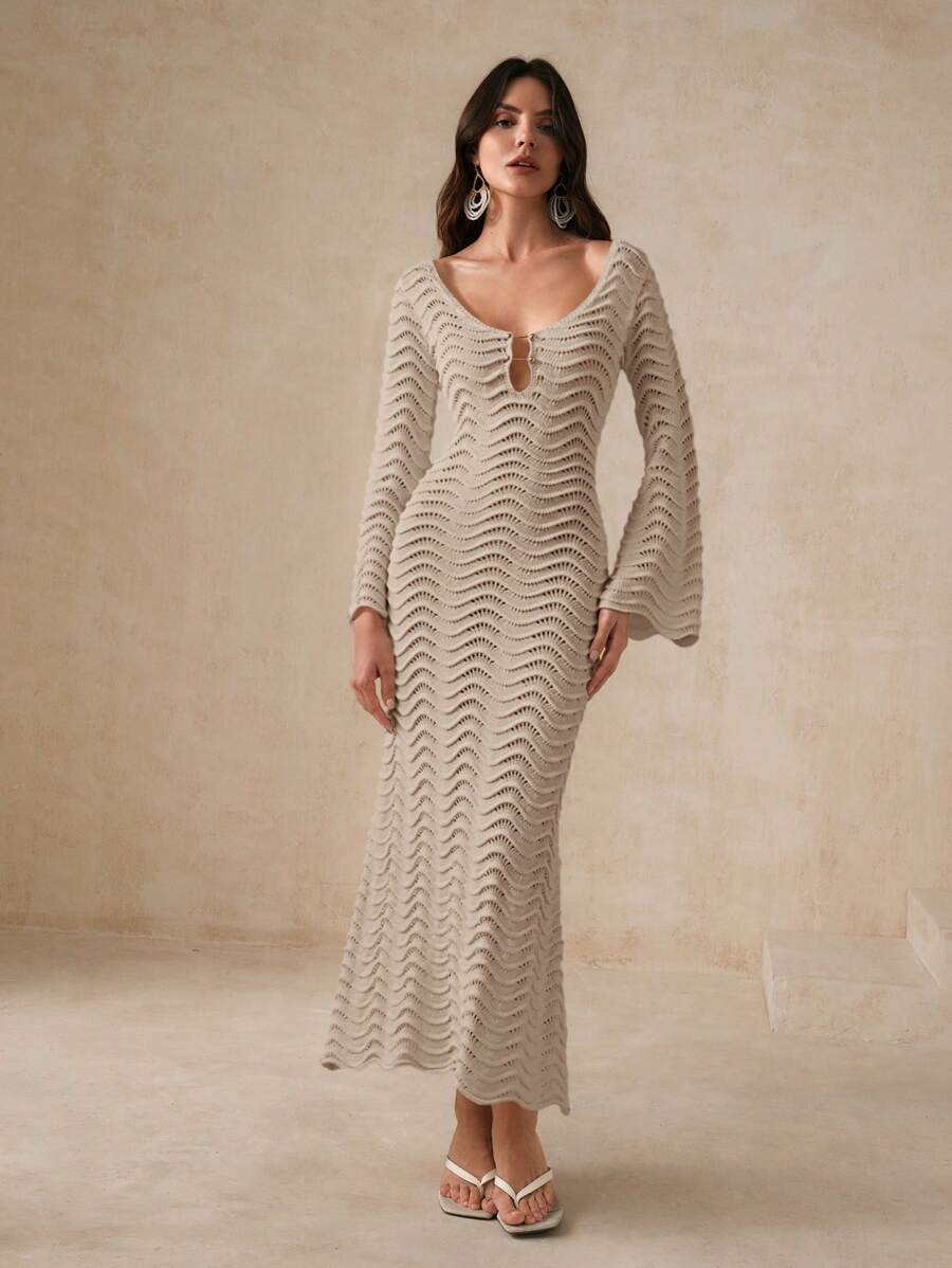 Vanya | Vestido de Punto con Ondas Esculpidas