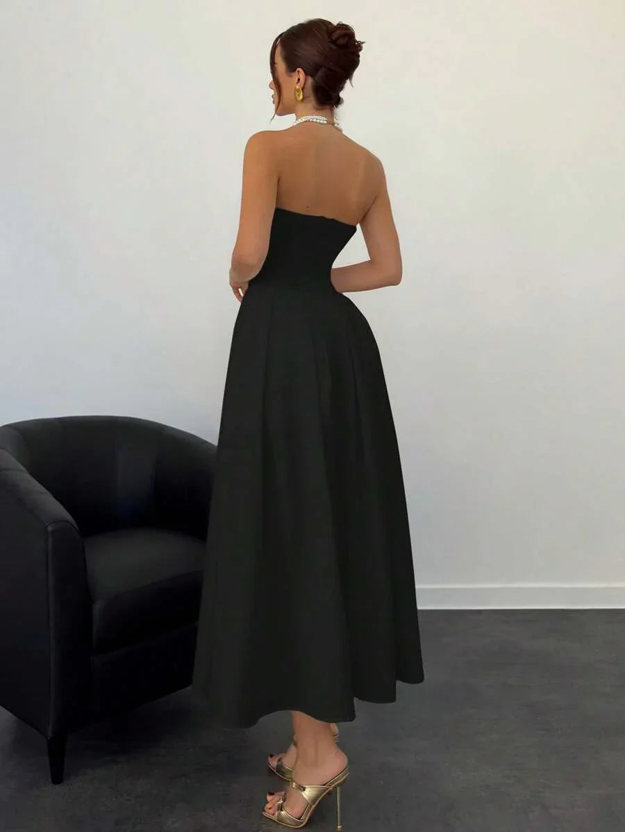 Verena | Vestido Midi Elegante Sin Tirantes