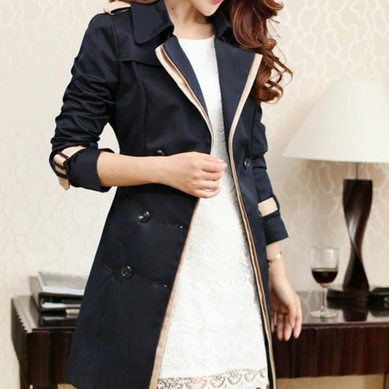 Kari | Elegante Abrigo Trench Doble Botonadura
