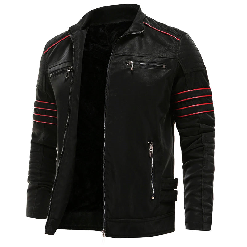 Eros | Chaqueta de Cuero Estilo Biker para Hombre