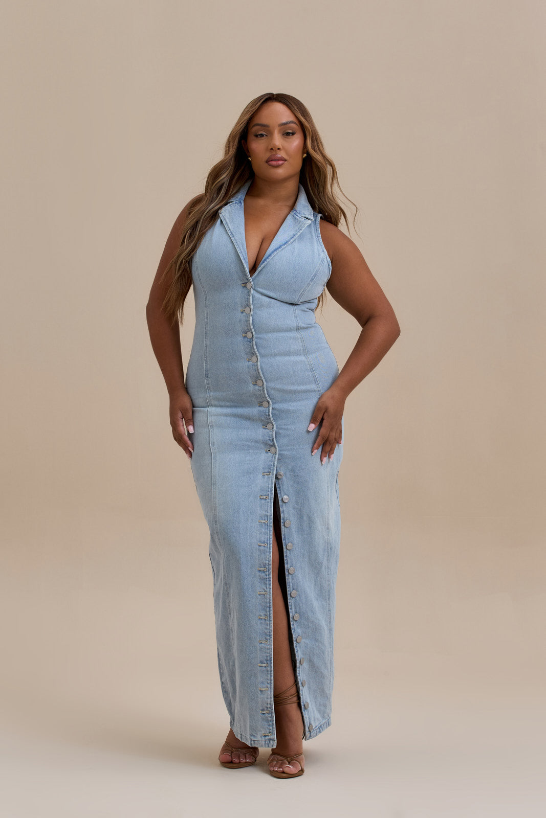 Xina | Vestido Largo de Denim