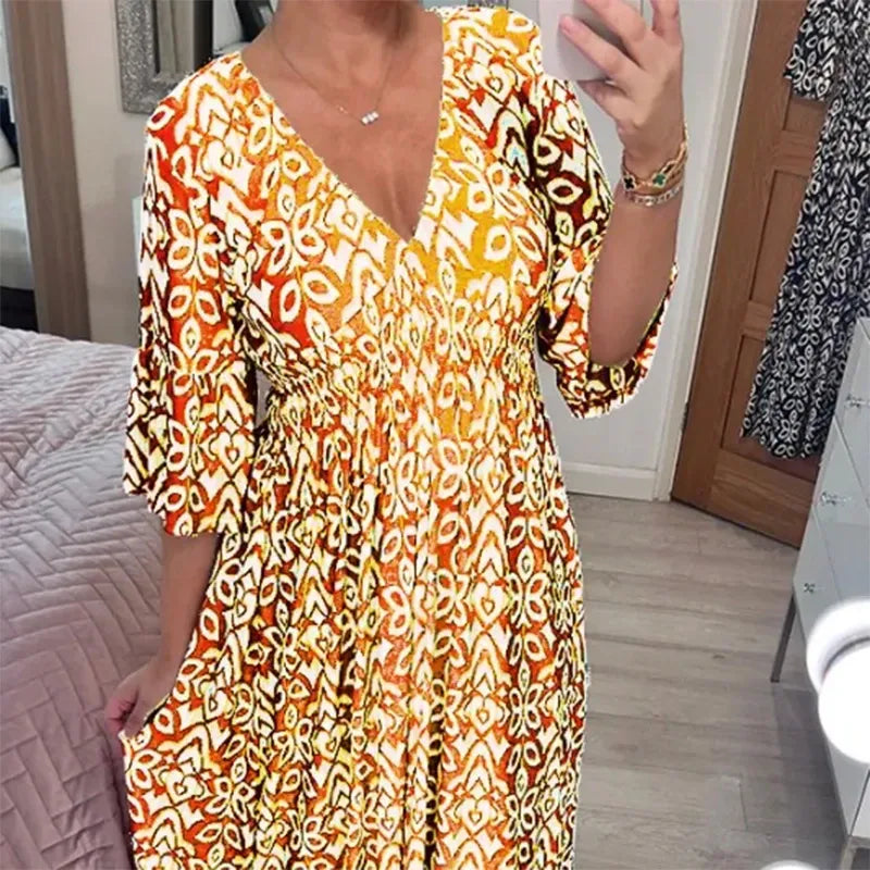 Ringa | Vestido Floral con Escote en V