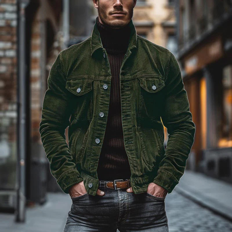 Eddie | Chaqueta Retro de Pana para Hombres
