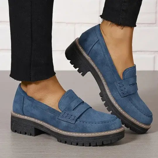 Blanc | Mocasines estilo Vintage para Dama