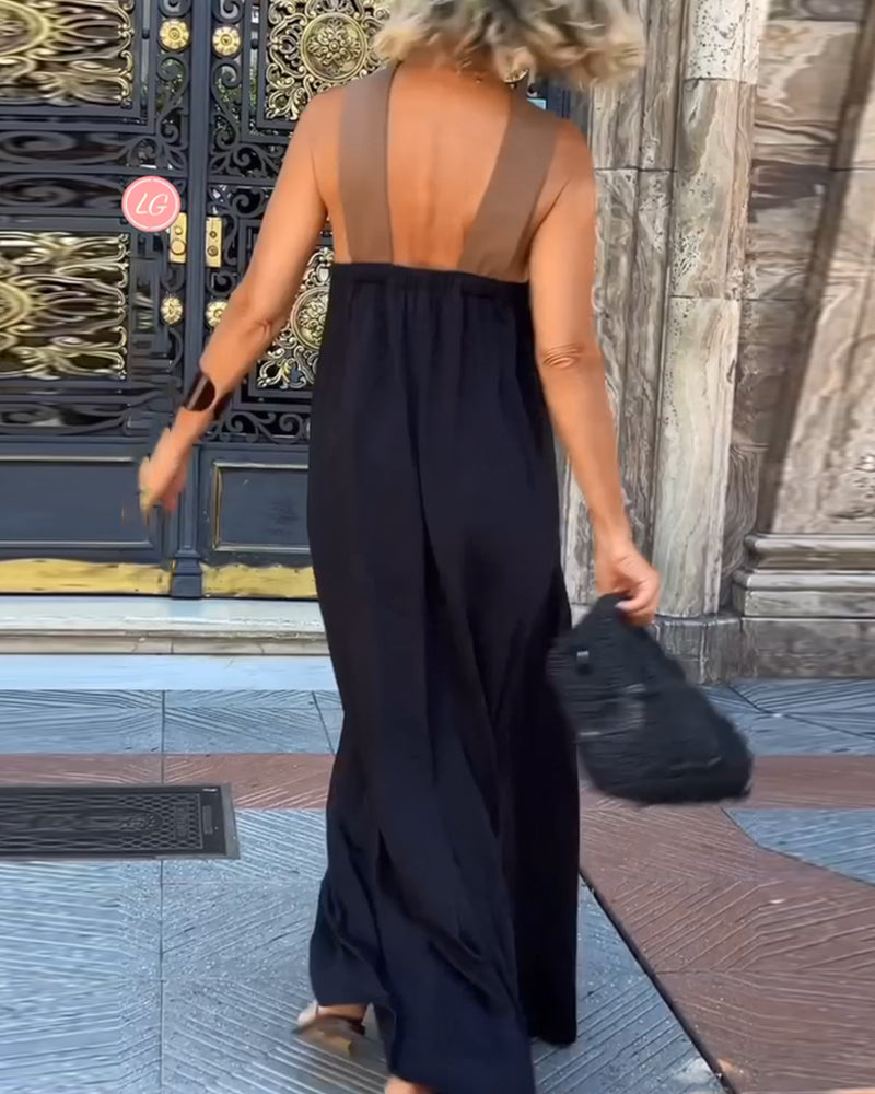 Sennga | Vestido casual con cuello cruzado