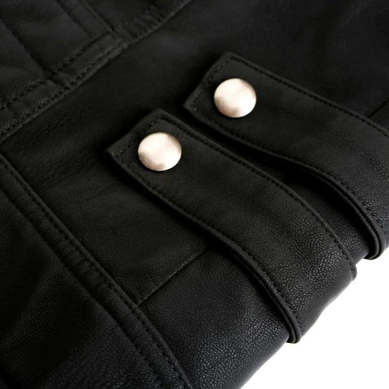 Eros | Chaqueta de Cuero Estilo Biker para Hombre