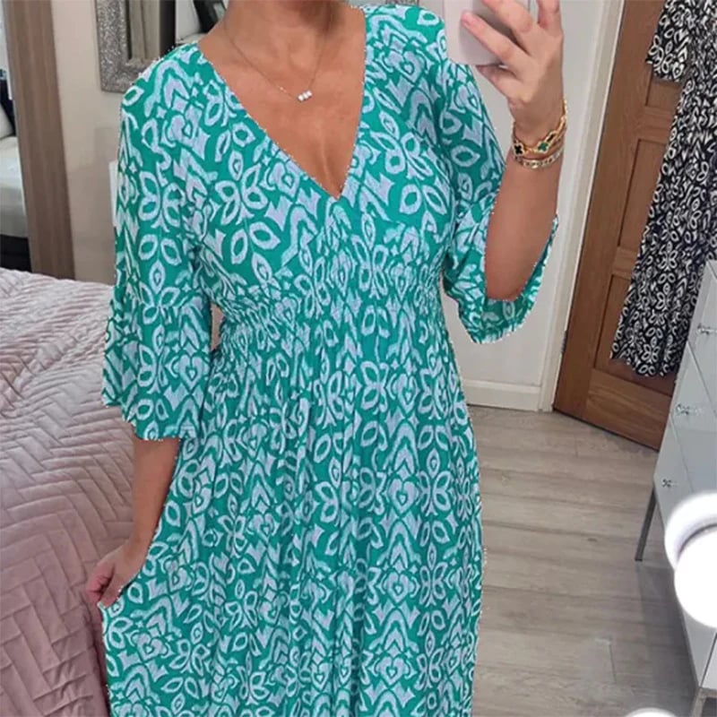 Ringa | Vestido Floral con Escote en V