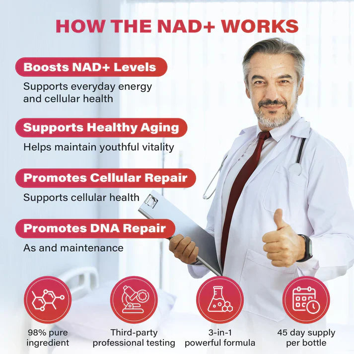 ZOOONE NR1000 - Mezcla de bebida sabor bayas de NAD+ para el apoyo al envejecimiento de la piel, energía y enfoque - Paquete de 30