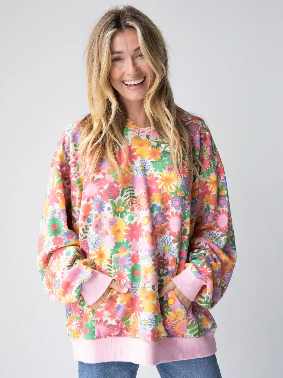 Ludovica | Sudadera con Capucha de Flores Coloridas