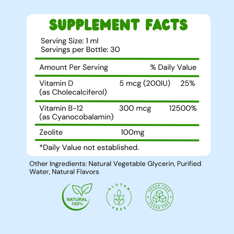 NeuroDrop | Gotas de zeolita con vitaminas B para el apoyo cognitivo