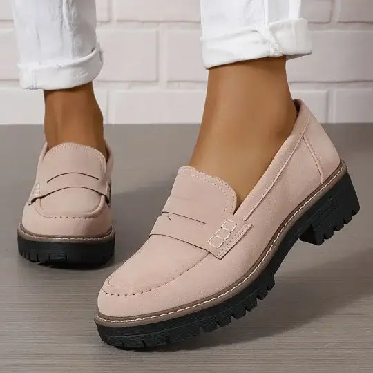 Blanc | Mocasines estilo Vintage para Dama
