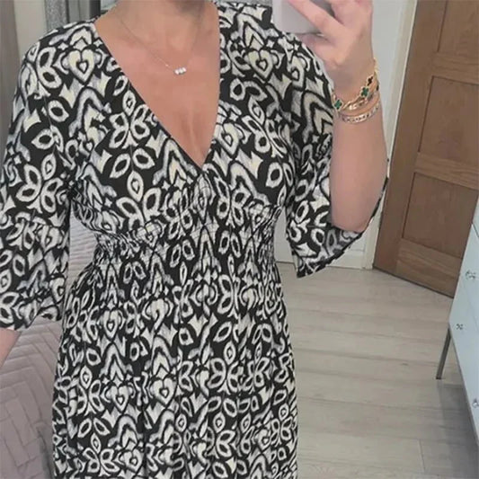 Ringa | Vestido Floral con Escote en V