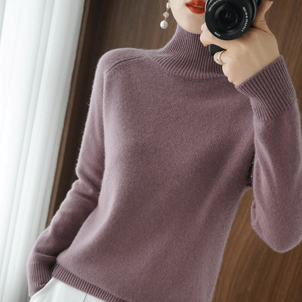 Rosanna | Lujoso Jersey de Cuello Alto