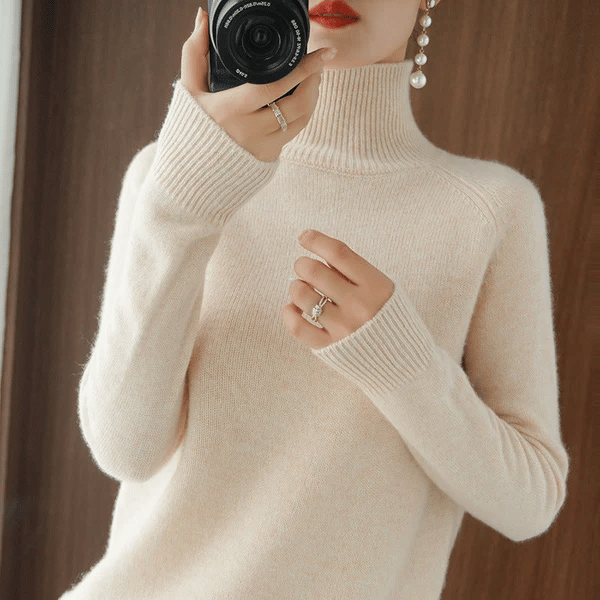 Rosanna | Lujoso Jersey de Cuello Alto