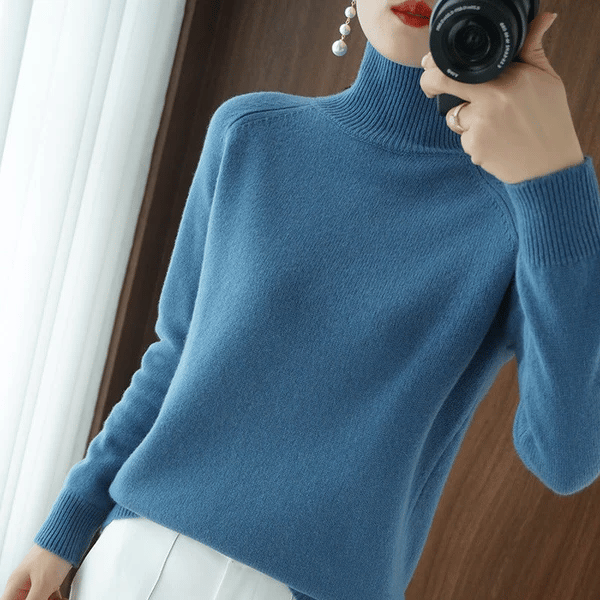 Rosanna | Lujoso Jersey de Cuello Alto