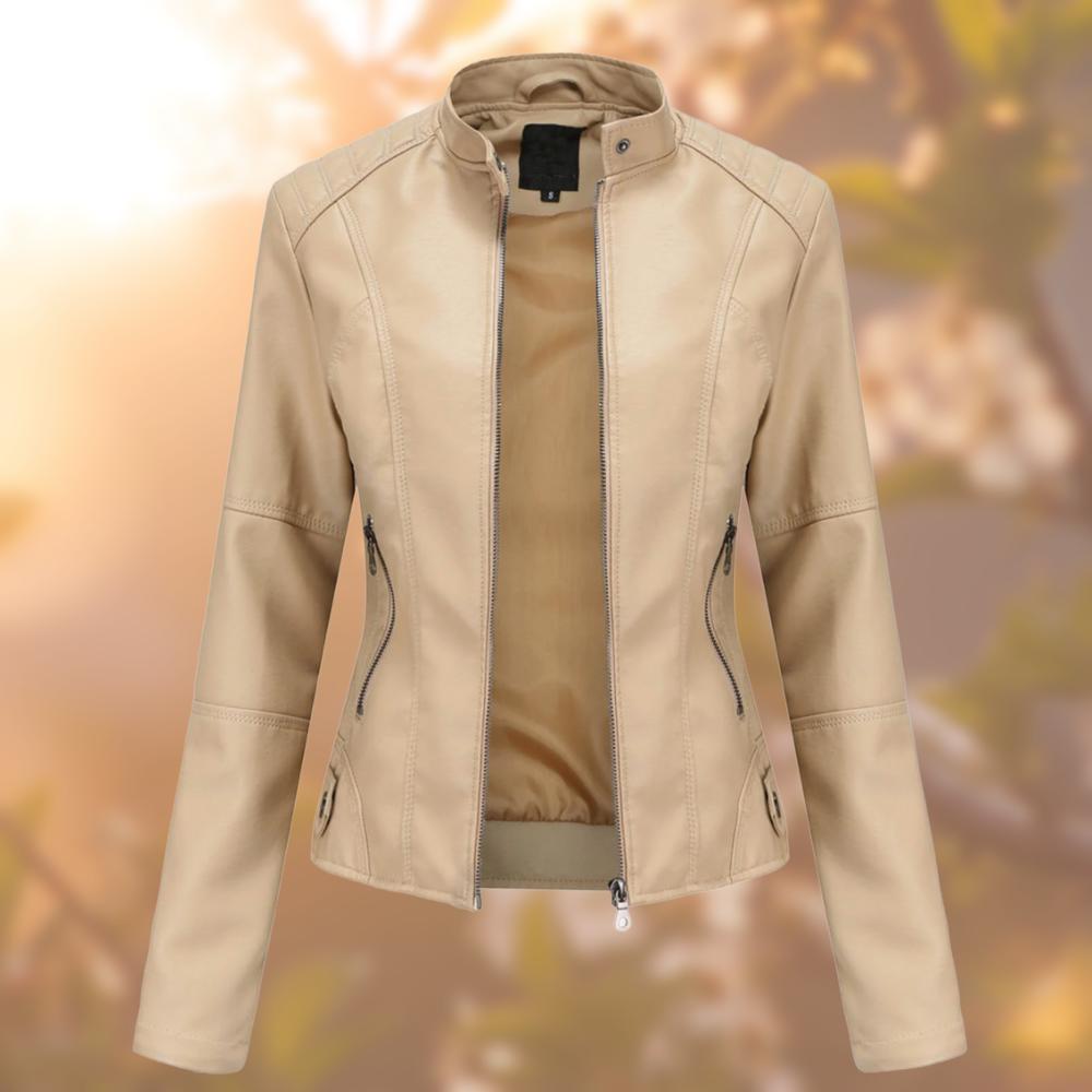 Cara | Chaqueta de Cuero Estilo Biker para Mujeres