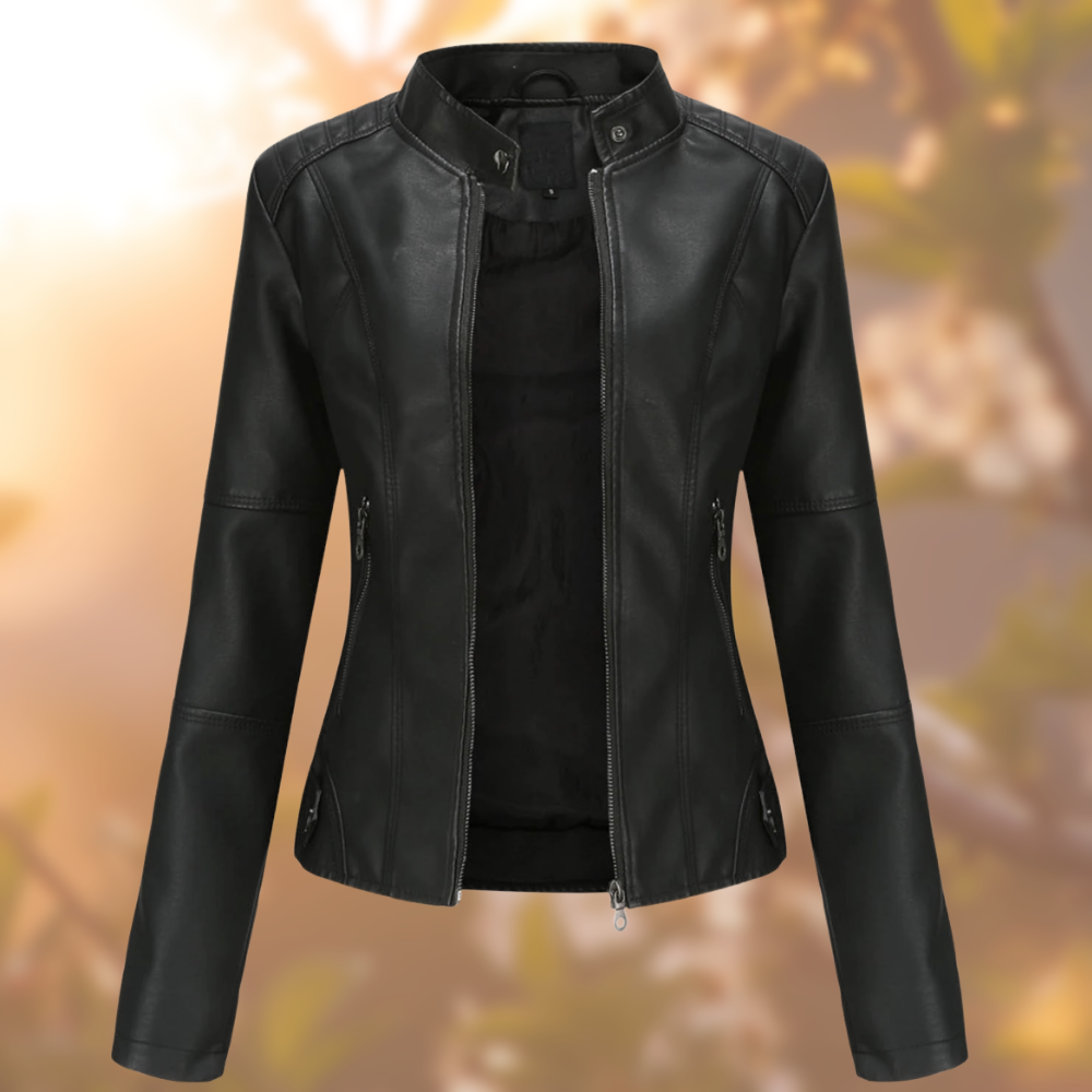 Cara | Chaqueta de Cuero Estilo Biker para Mujeres