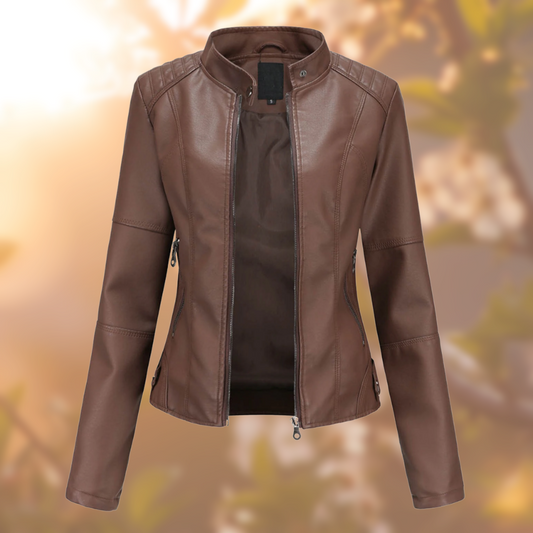 Cara | Chaqueta de Cuero Estilo Biker para Mujeres