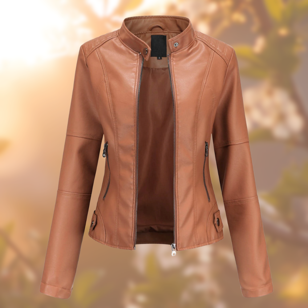 Cara | Chaqueta de Cuero Estilo Biker para Mujeres