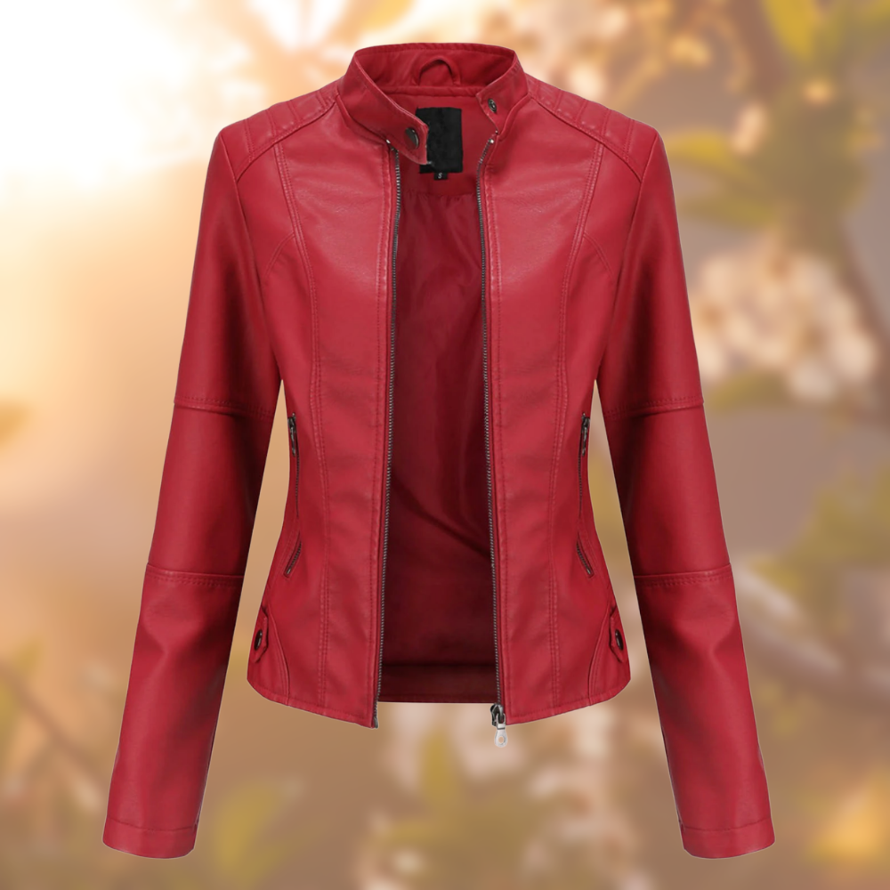 Cara | Chaqueta de Cuero Estilo Biker para Mujeres