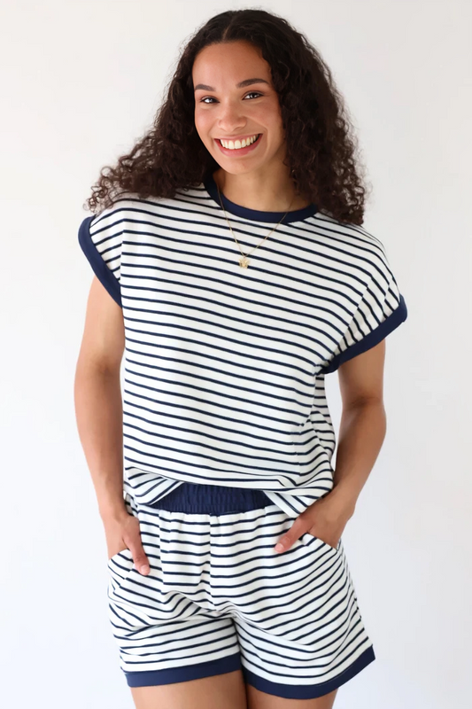 Navy | Pantalones Cortos y Camiseta a Juego
