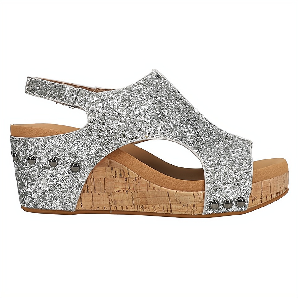 Girard | Sandalias Brillantes de Plataforma