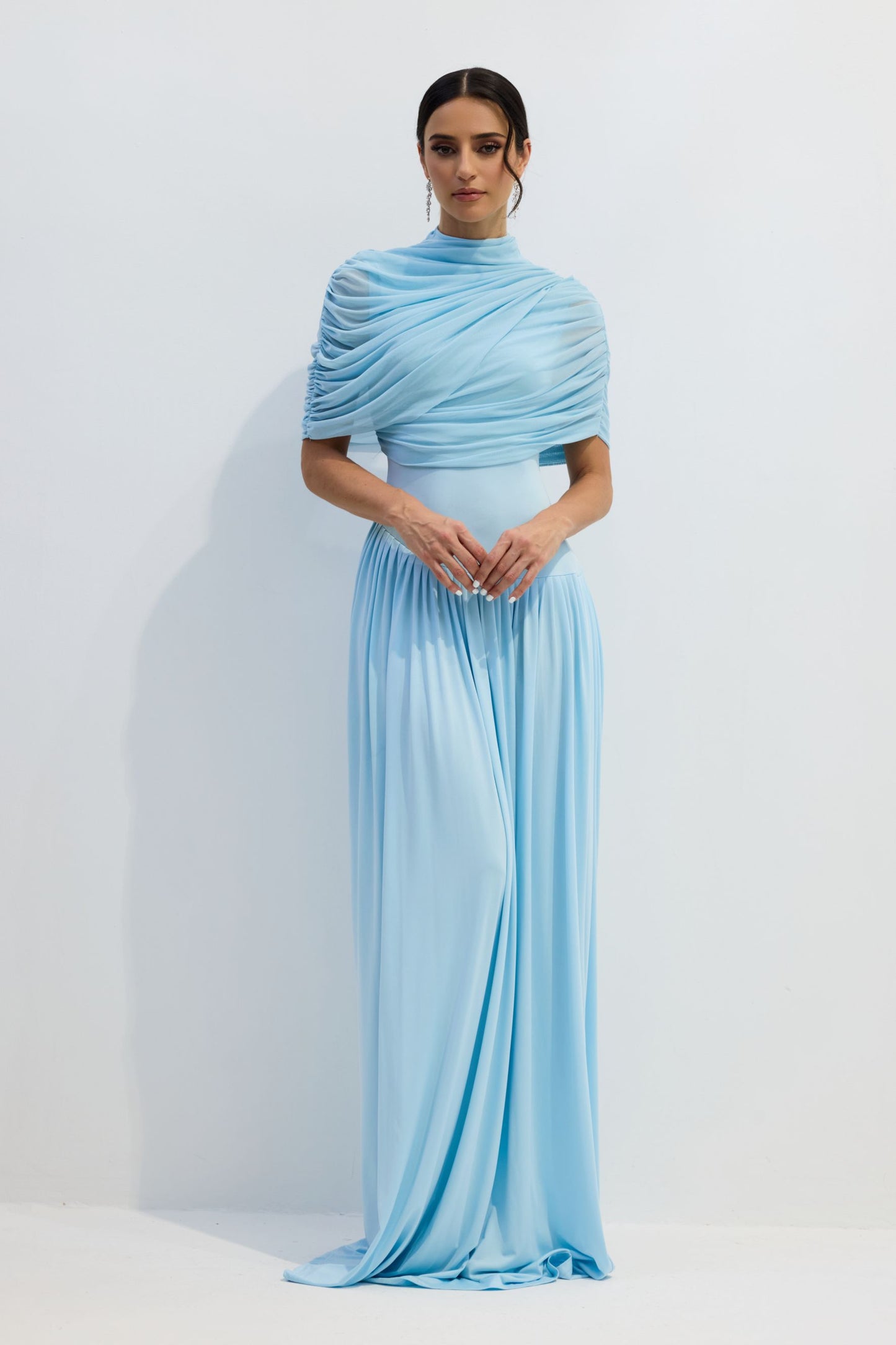 Wren | Vestido Largo Drapeado Asimétrico