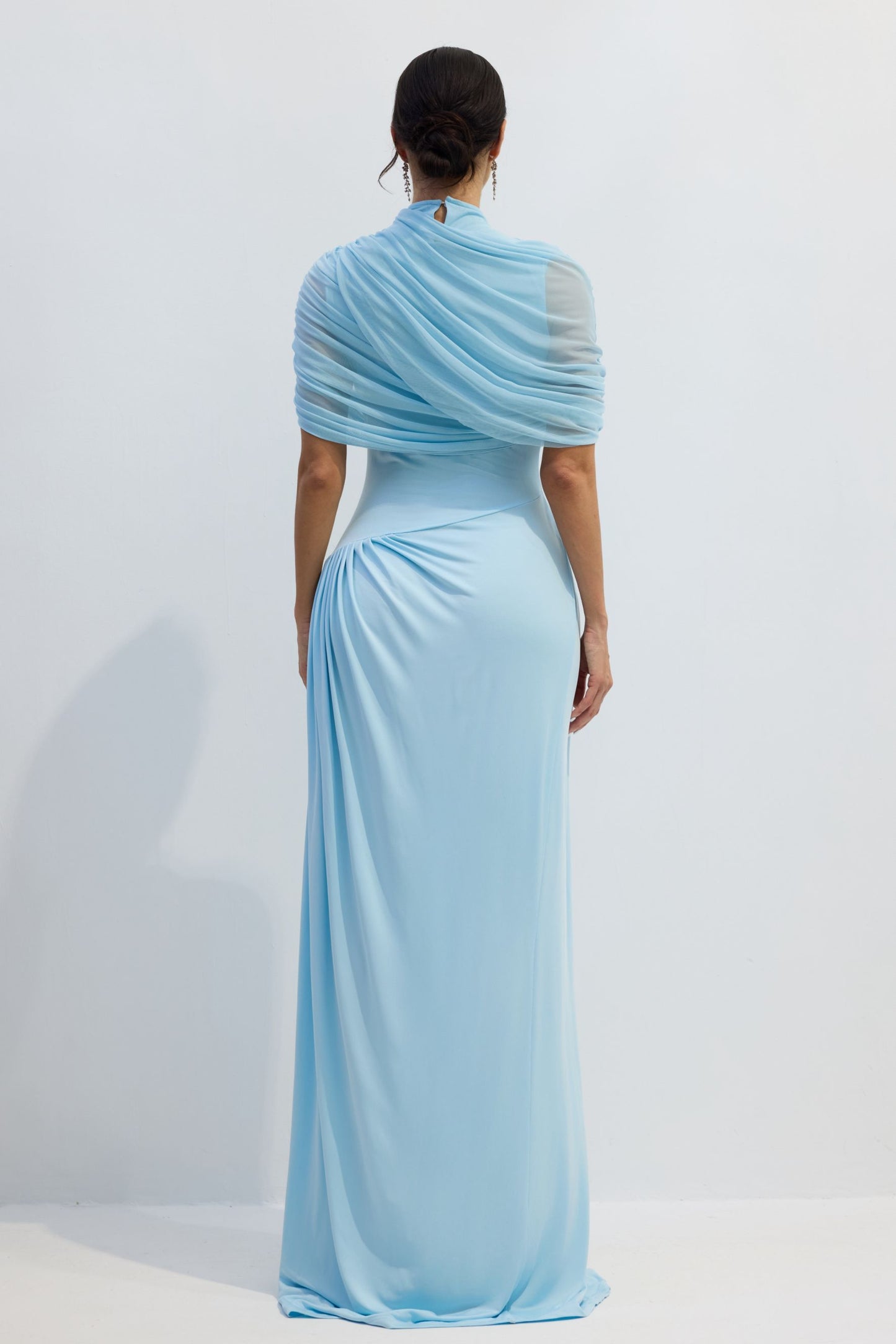 Wren | Vestido Largo Drapeado Asimétrico