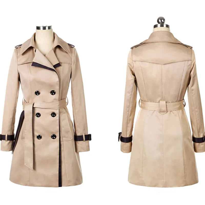 Kari | Elegante Abrigo Trench Doble Botonadura