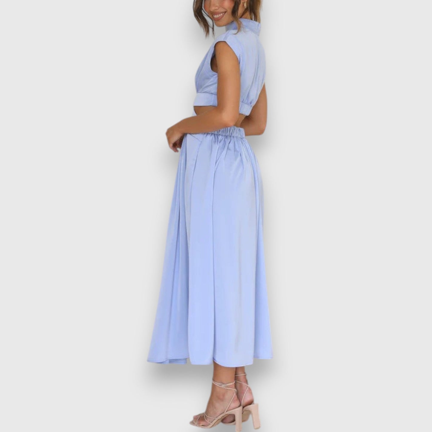 Liyi | Vestido largo con cuello alto