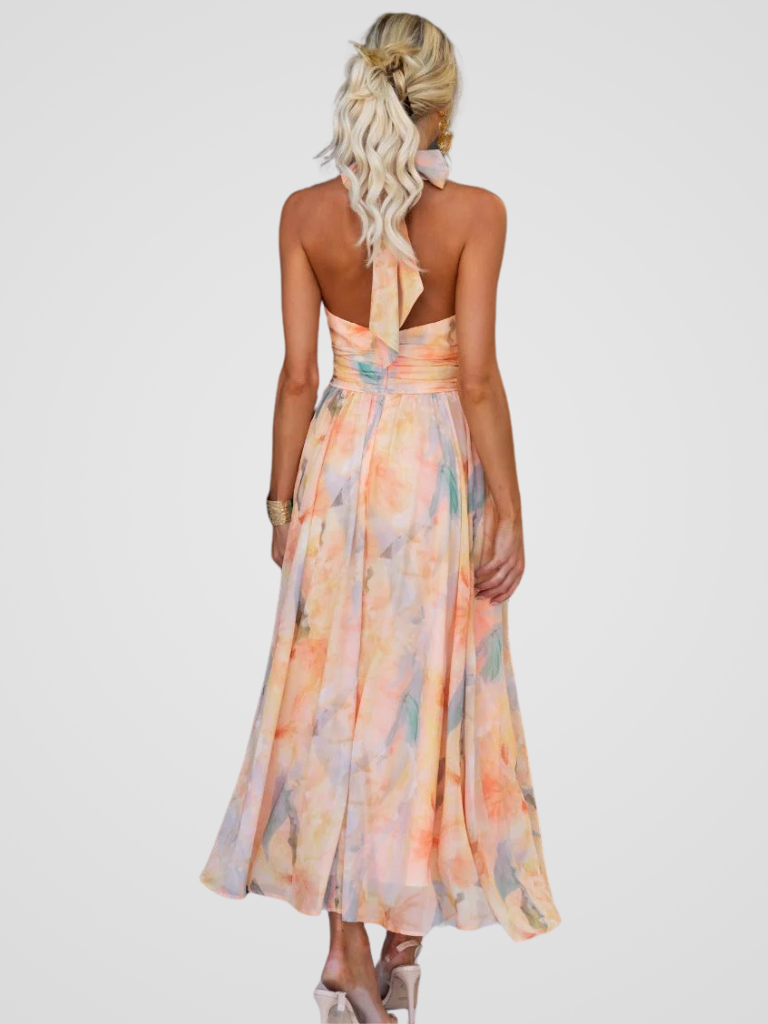 Wendolyn | Vestido Floral con Escote Halter