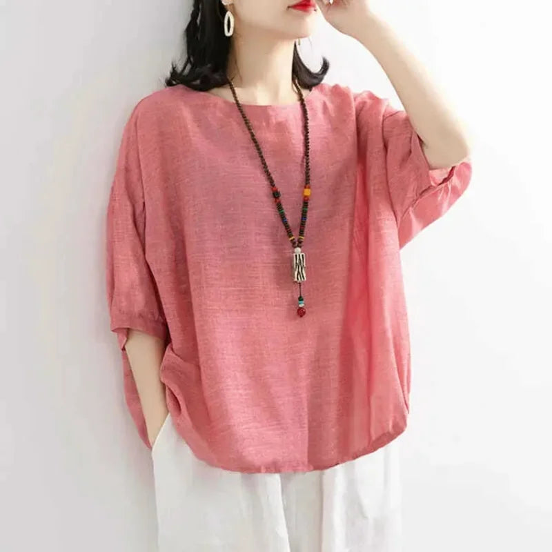 Olinda | Camiseta Casual de Corte Suelto
