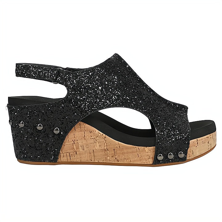Girard | Sandalias Brillantes de Plataforma