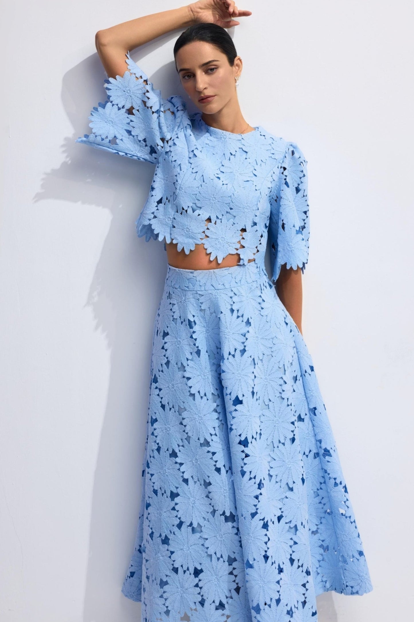 Wildelia | Conjunto de Falda Larga y Top de Manga