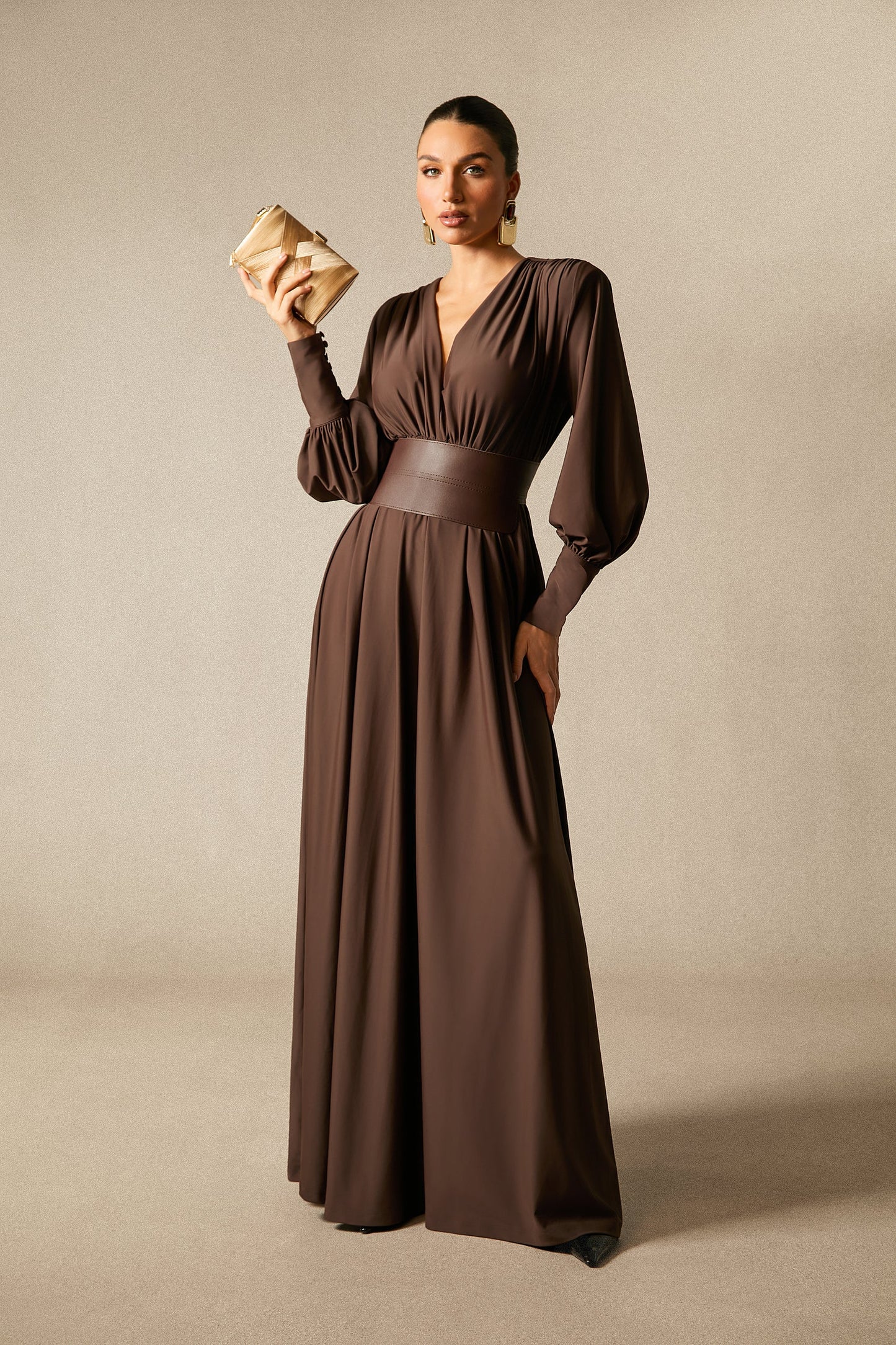 Windy | Vestido de Manga Larga con Escote en V