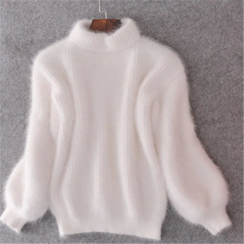 Idalia | Suéter Retro de Punto de Angora