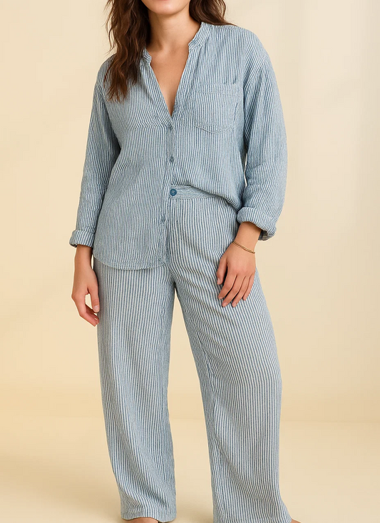 Jeaninne | Conjunto Oversize de Camisa y Pantalones