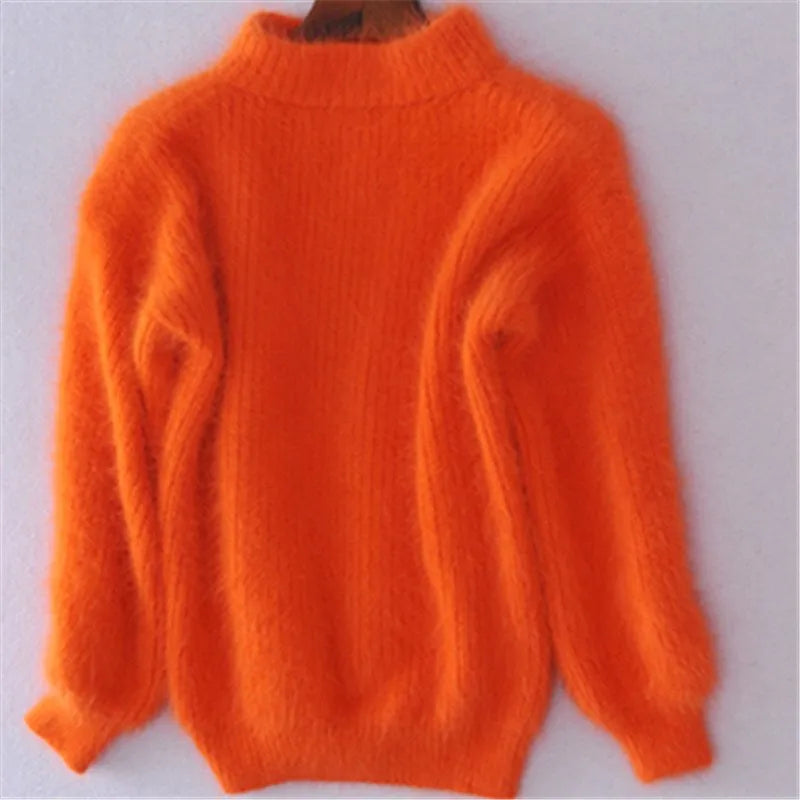 Idalia | Suéter Retro de Punto de Angora