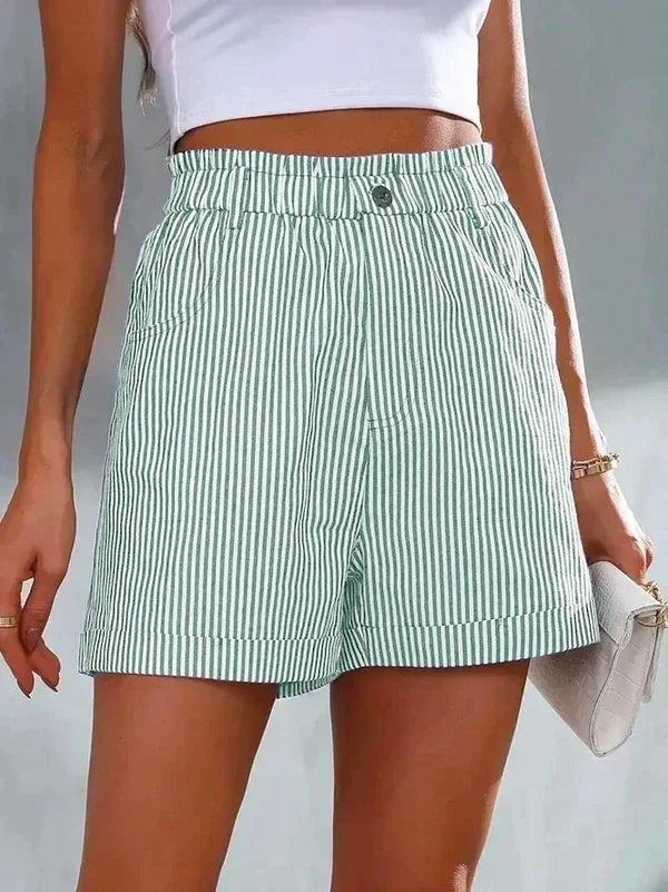 Livina | Pantalones Cortos Estilo Casual a Rayas