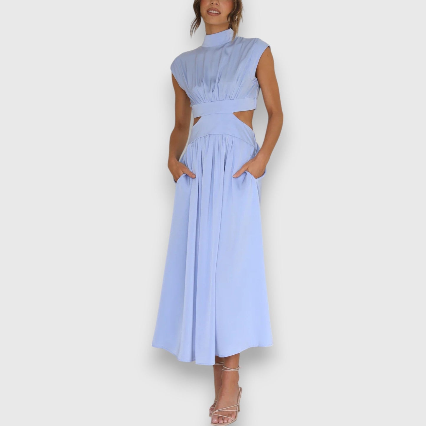 Liyi | Vestido largo con cuello alto
