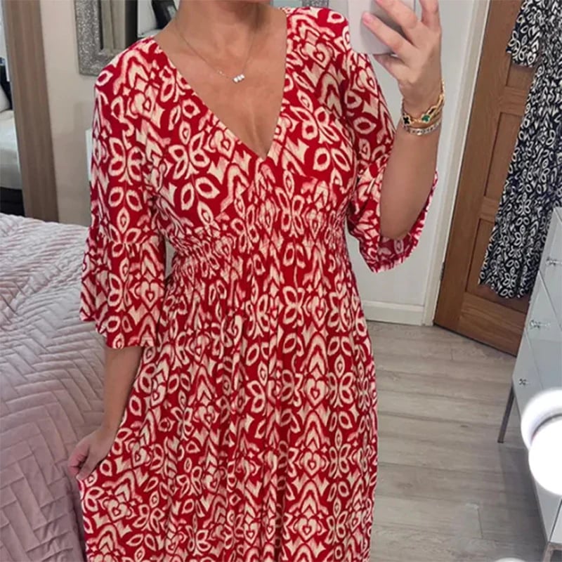 Ringa | Vestido Floral con Escote en V