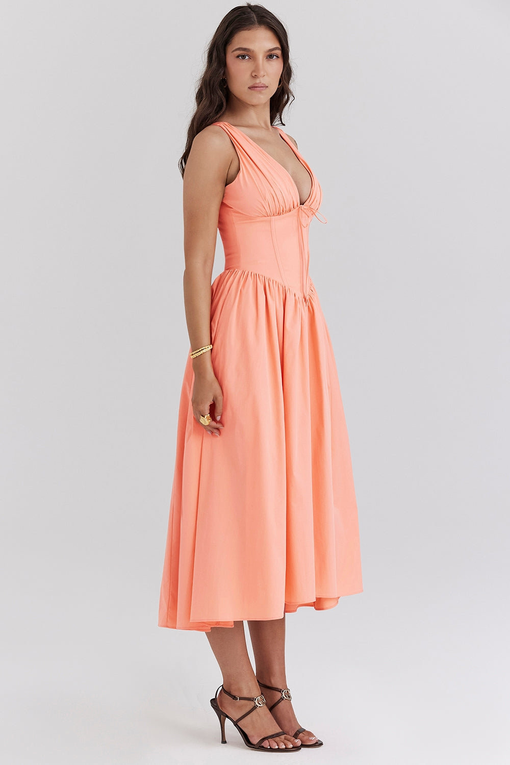 Wrenley | Vestido Midi con Escote en V