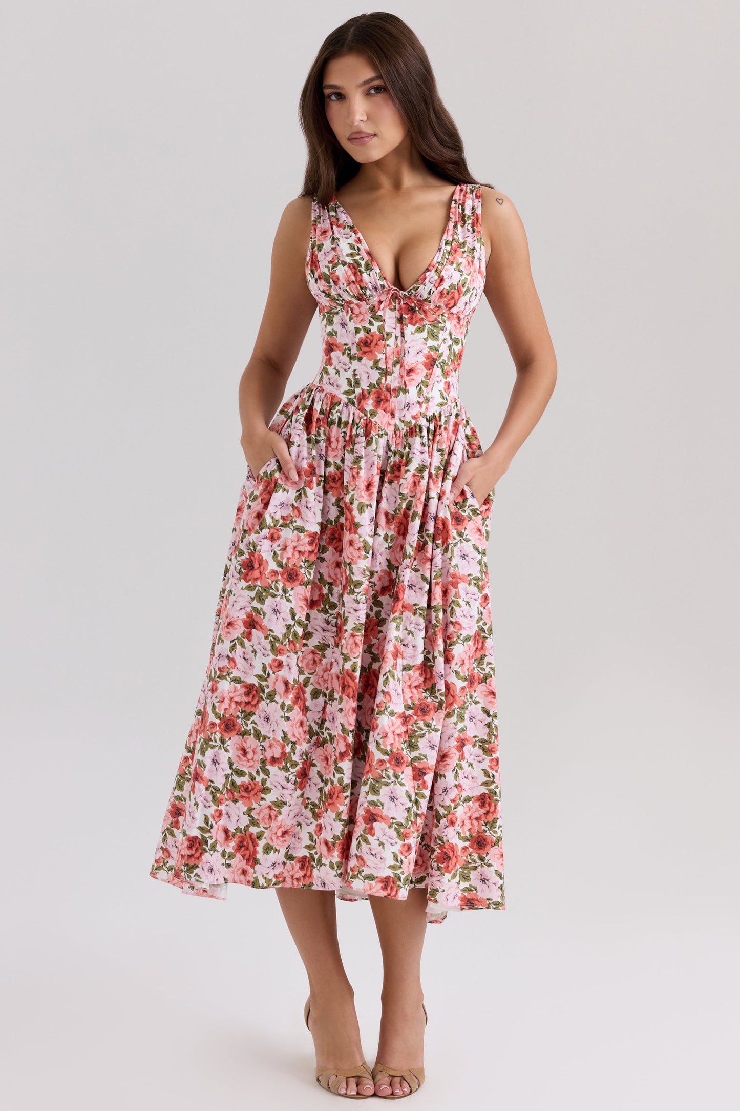 Wrenley | Vestido Midi con Escote en V