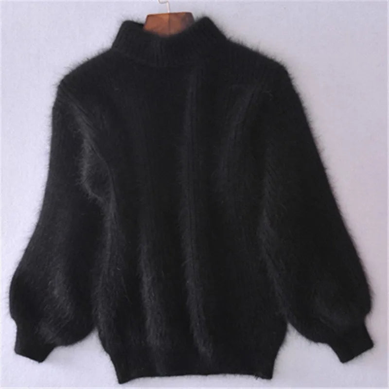 Idalia | Suéter Retro de Punto de Angora