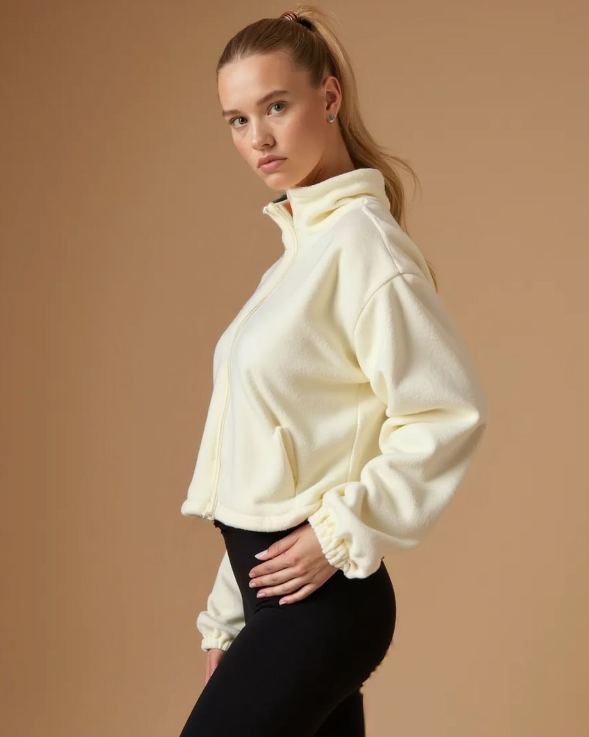 Vilna | Chaqueta de felpa con cremallera para mujer