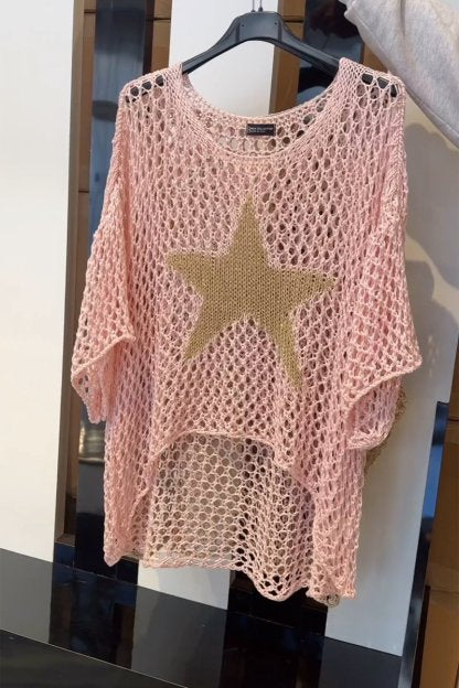 Lianne | Top de Punto con Estampado de Estrellas